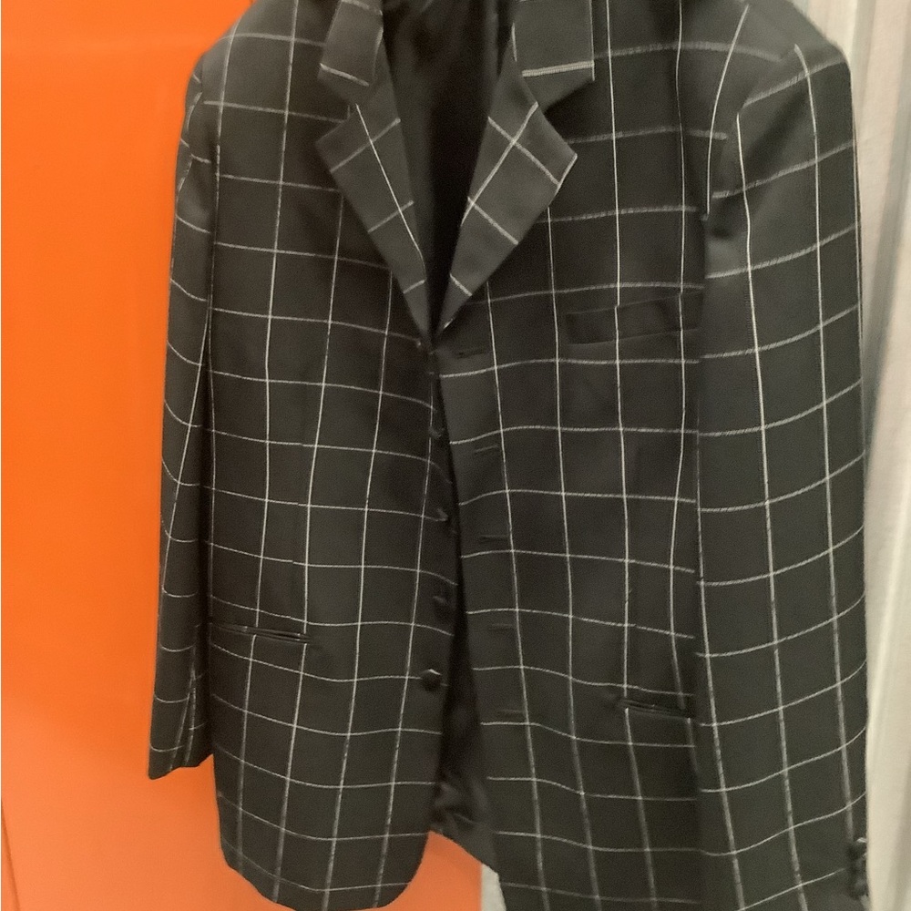 Elegant Black Windowpane Blazer